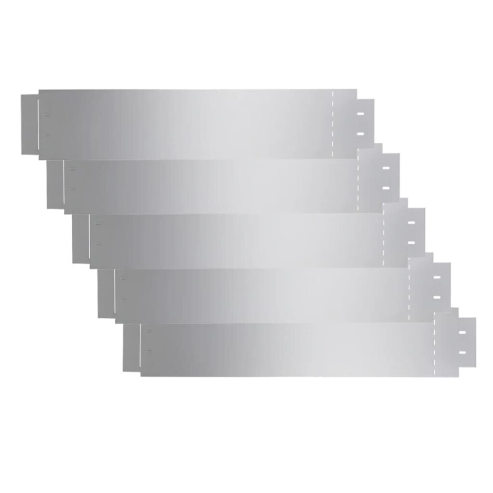 Vidaxl 5X Lawn Fences Galvanised Steel 100X19cm Edge Edging Border Divider 8718475568445
