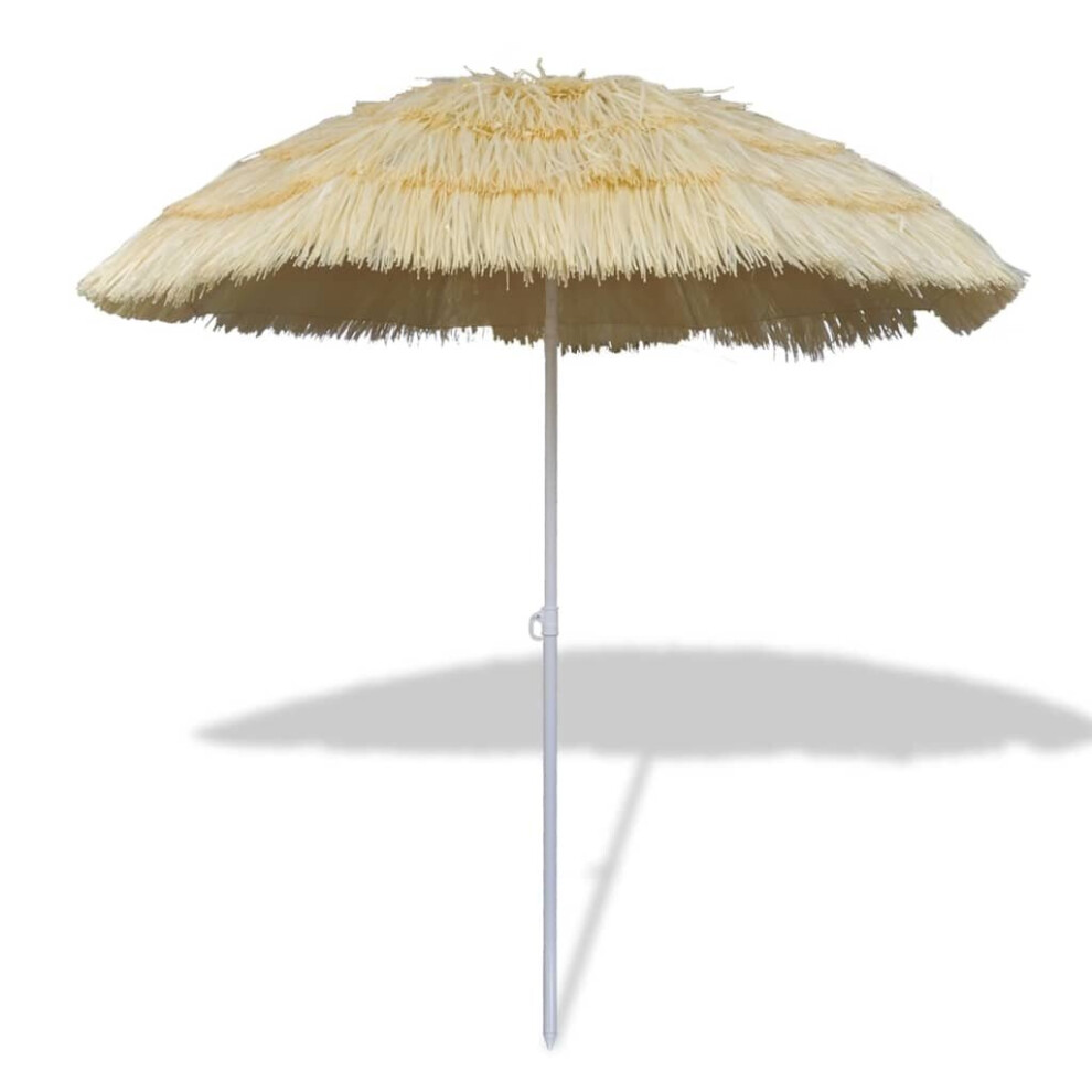 vidaXL Tilt Beach Umbrella 185cm Hawaii Style Sun Protection Parasol Sunshade