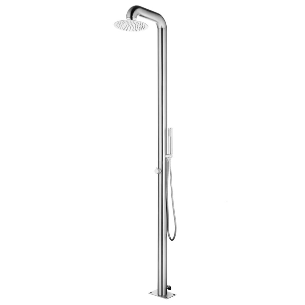 vidaXL Garden Shower Stainless Steel Bath Tower Stands Outside Faucet Outdoor