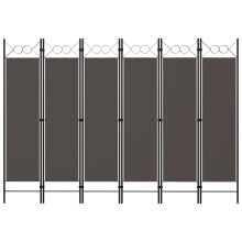 vidaXL 6-Panel Room Divider Anthracite Folding Panel Screen Folder Partition