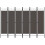 VidaXL vidaXL 6-Panel Room Divider Anthracite Folding Panel Screen Folder Partition 1