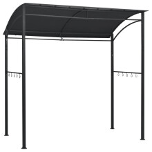 vidaXL BBQ Gazebo 215x150x220 cm Anthracite Steel Canopy Tent with 10 Hooks - Weather-Resistant Barbecue Shelter