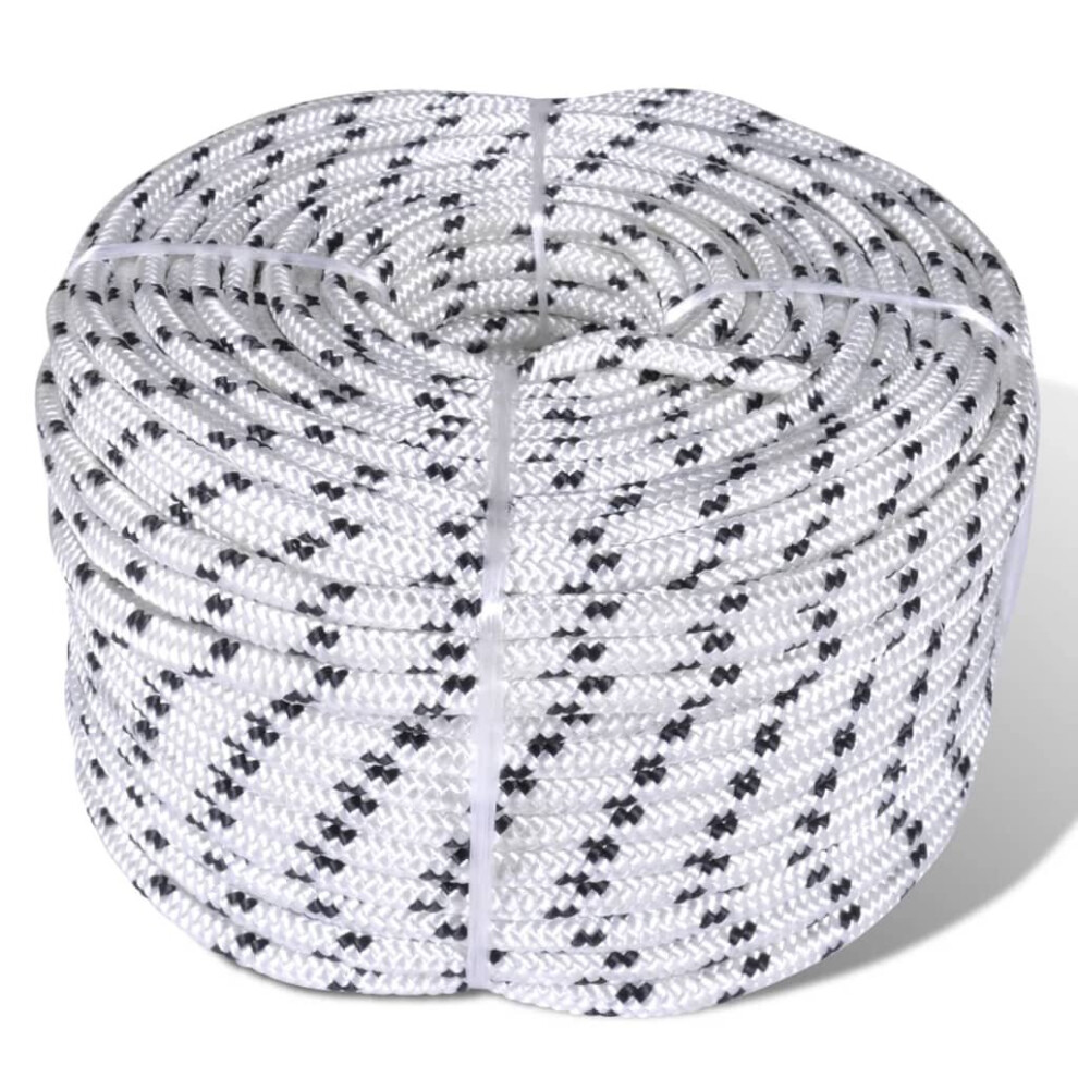 vidaXL Braided Rope Coil Boat Line 10mmx50m Polyester Yacht Sailing Camping
