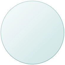 vidaXL Table Top Tempered Glass Round 500mm Sturdy Replacement Protector Cover