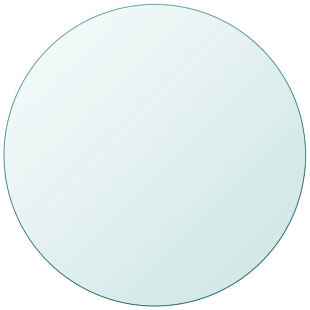 Vidaxl Table Top Tempered Glass Round 500Mm Sturdy Replacement Protector Cover