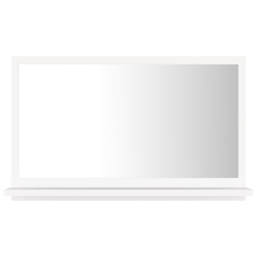 Vidaxl Bathroom Mirror Engineered Wood Vanity Unit Home Washroom Mirror White
