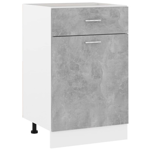 VidaXL vidaXL Kitchen Cabinet Concrete Grey Engineered Wood Kitchen Storage Organiser