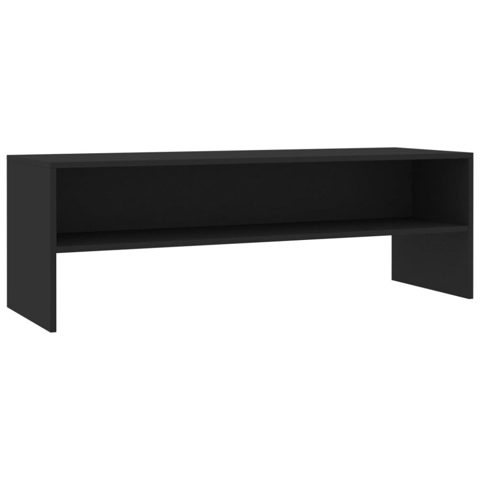 vidaXL TV Cabinet Black Engineered Wood HiFi TV Stand Sideboard Furniture