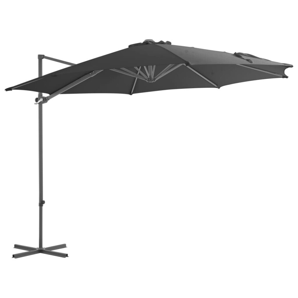 vidaXL Cantilever Umbrella With Steel Pole Anthracite Outdoor Sunshade Parasol