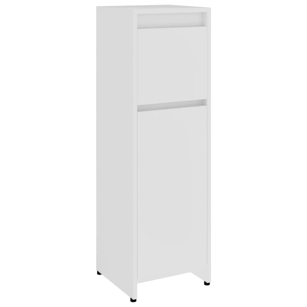 vidaXL Bathroom Cabinet White Engineered Wood Home Cupboard Under Basin Unit