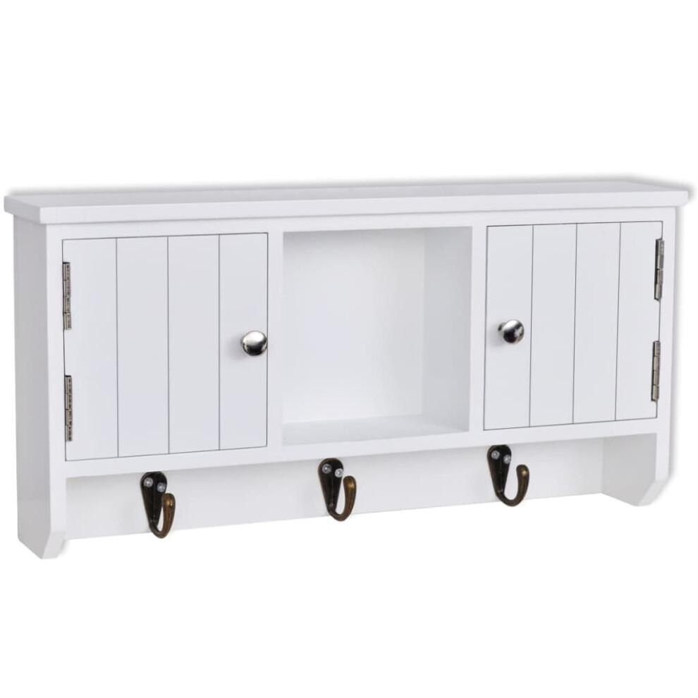 Vidaxl Wall Cabinet For Keys And Jewelery With Doors And Hooks Jewelry Storage