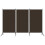 VidaXL vidaXL 3-Panel Room Divider Brown 260x180 cm Wall Partition Screen Separator 1
