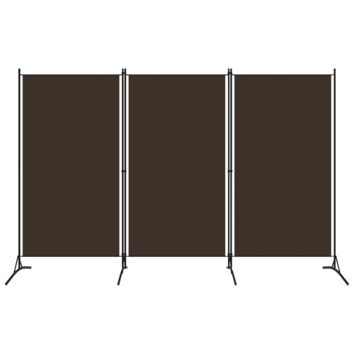 VidaXL vidaXL 3-Panel Room Divider Brown 260x180 cm Wall Partition Screen Separator