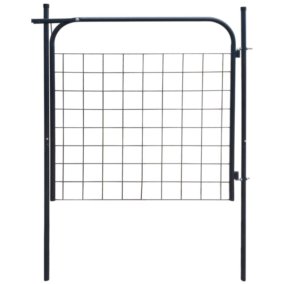 Vidaxl Garden Fence Gate Outdoor Patio Border Edge Fencing Barrier Anthracite