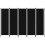 VidaXL vidaXL 5-Panel Room Divider Black 250x180 cm Wall Partition Screen Separator 1