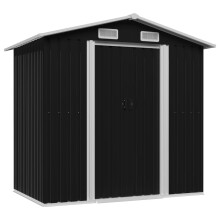 vidaXL Garden Storage Shed Anthracite Steel Building Outdoor Garage Storage