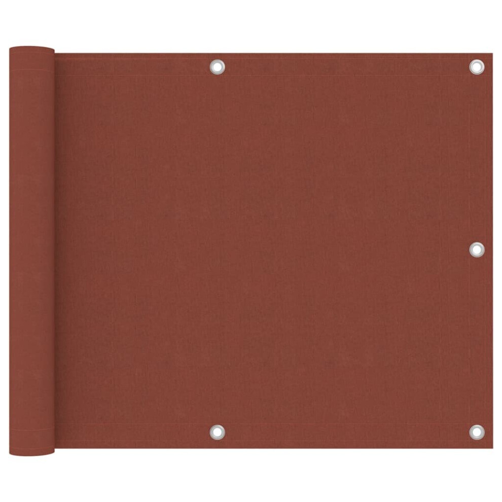 Vidaxl Balcony Screen Terracotta 75X300 Cm Oxford Fabric Fence Garden Privacy