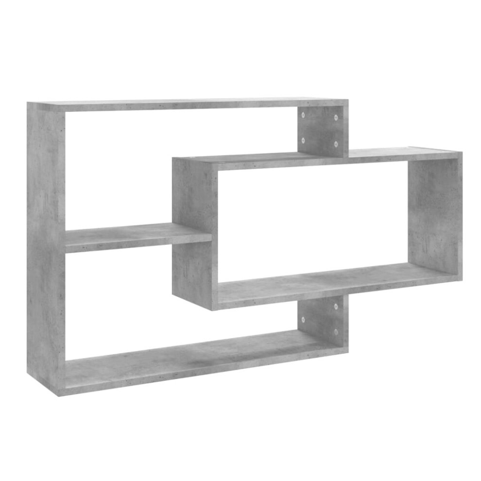 Vidaxl Wall Shelf Concrete Grey Engineered Wood Floating Cabinet Bookshelf