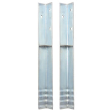 vidaXL 2x L-shaped Ground Anchors Galvanised Steel 5x5x50cm Stabilising Tool