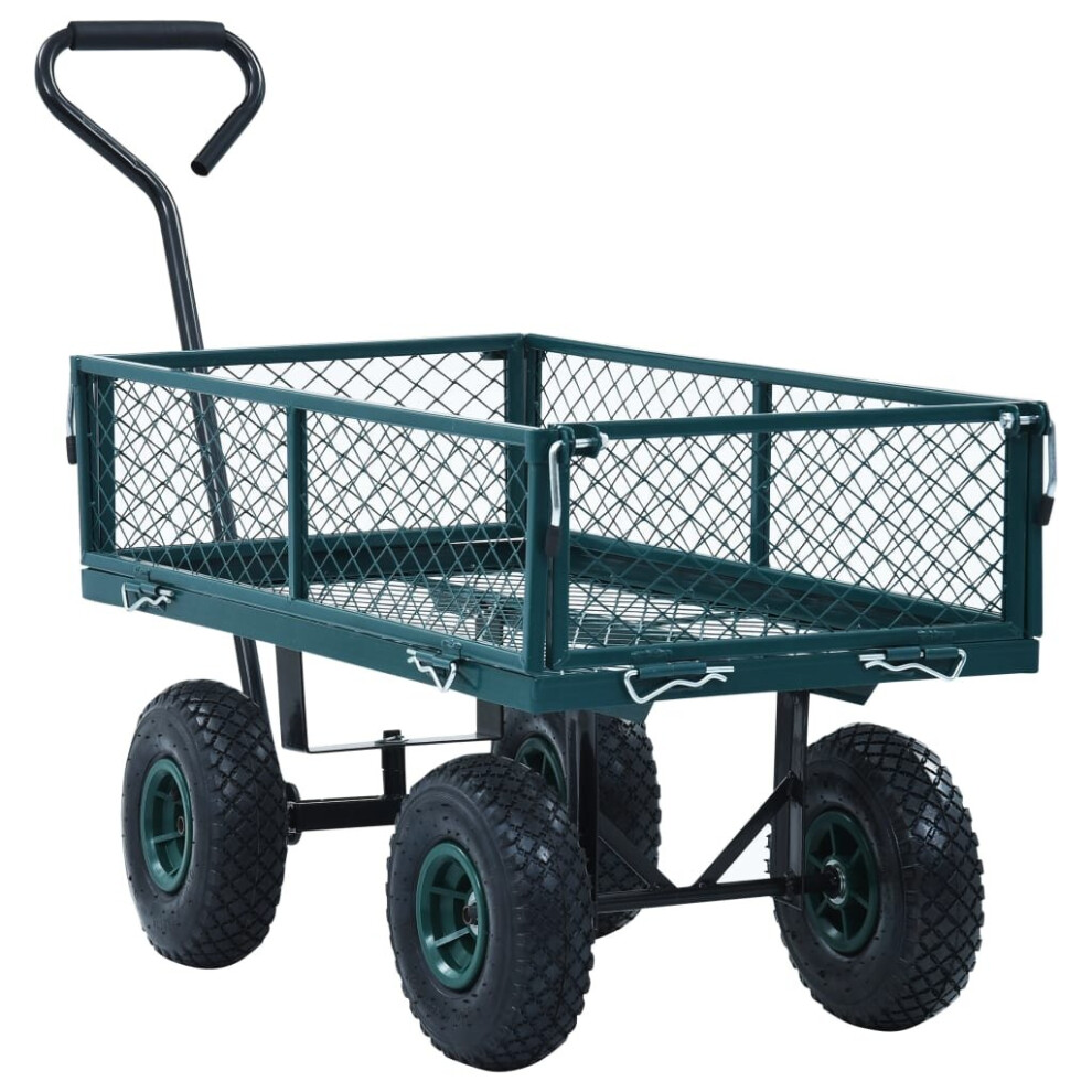 vidaXL Garden Hand Trolley Green 250kg Outdoor Beach Transport Sack Truck Cart