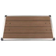 vidaXL Outdoor Shower Tray WPC Stainless Steel Brown Garden Shower Receptor