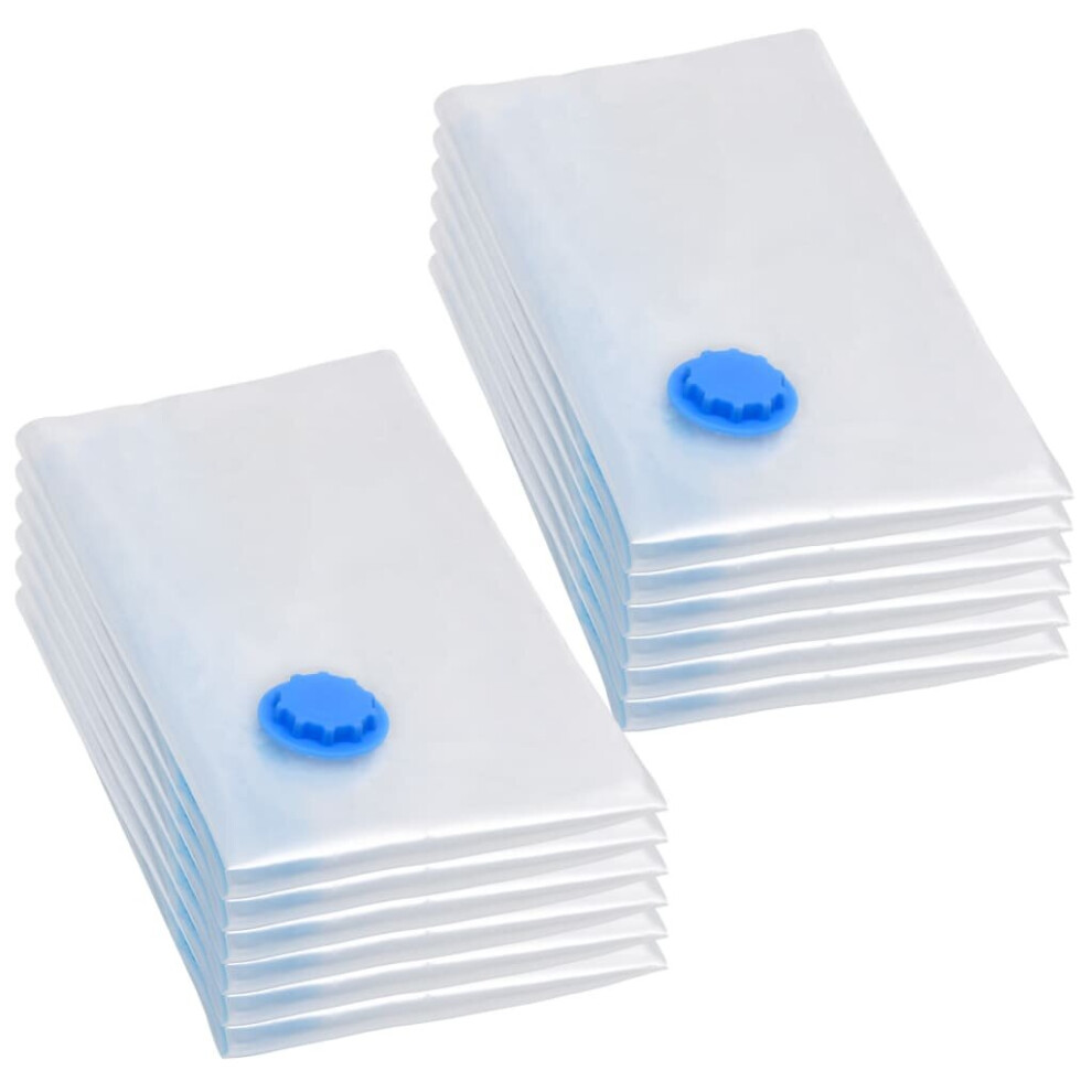 Vidaxl 10X Vacuum Travel Storage Bags Clothing Bags 80X60 Cm Seal Organiser