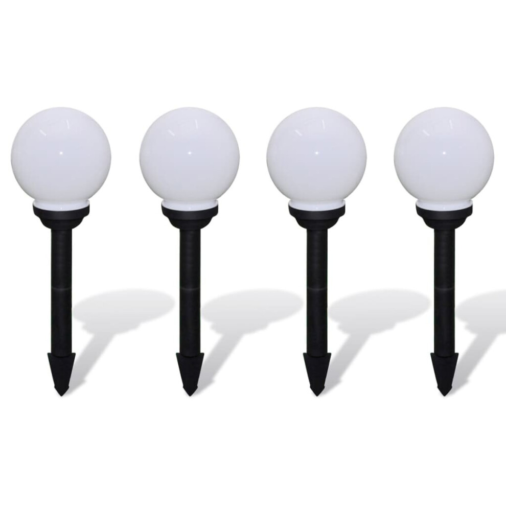 Vidaxl 4X Outdoor Pathway Lamps Led 15 Cm With Ground Spike Solar Path Light