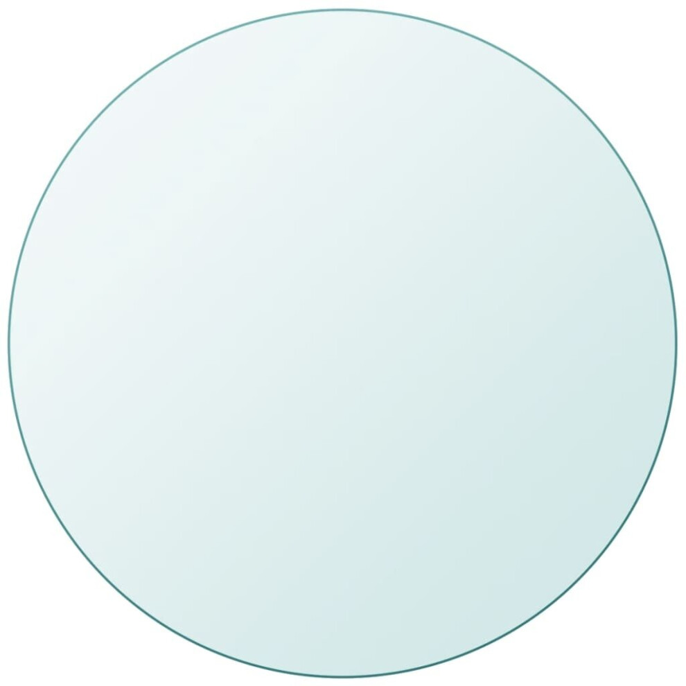 vidaXL Table Top Tempered Glass Round 600mm Replacement Protector Cover Sturdy