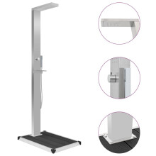 vidaXL Outdoor Shower with Tray WPC Stainless Steel Shower Panels with Bases