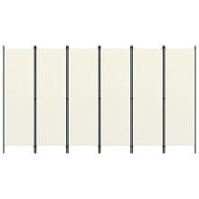 vidaXL 6-Panel Room Divider Wall Partition Screen Room Separator White 300cm