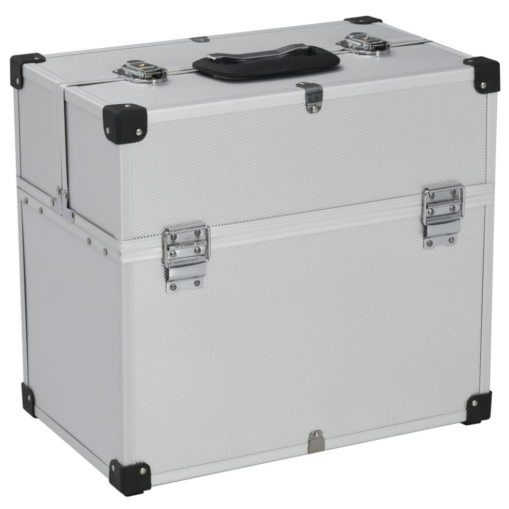 Vidaxl Tool Case Silver Aluminum Tool Briefcase Storage Box Tool Organiser 8718475730125