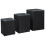 VidaXL vidaXL 3x Side Table with Glass Top Black Poly Rattan Accent Sofa End Stand 1