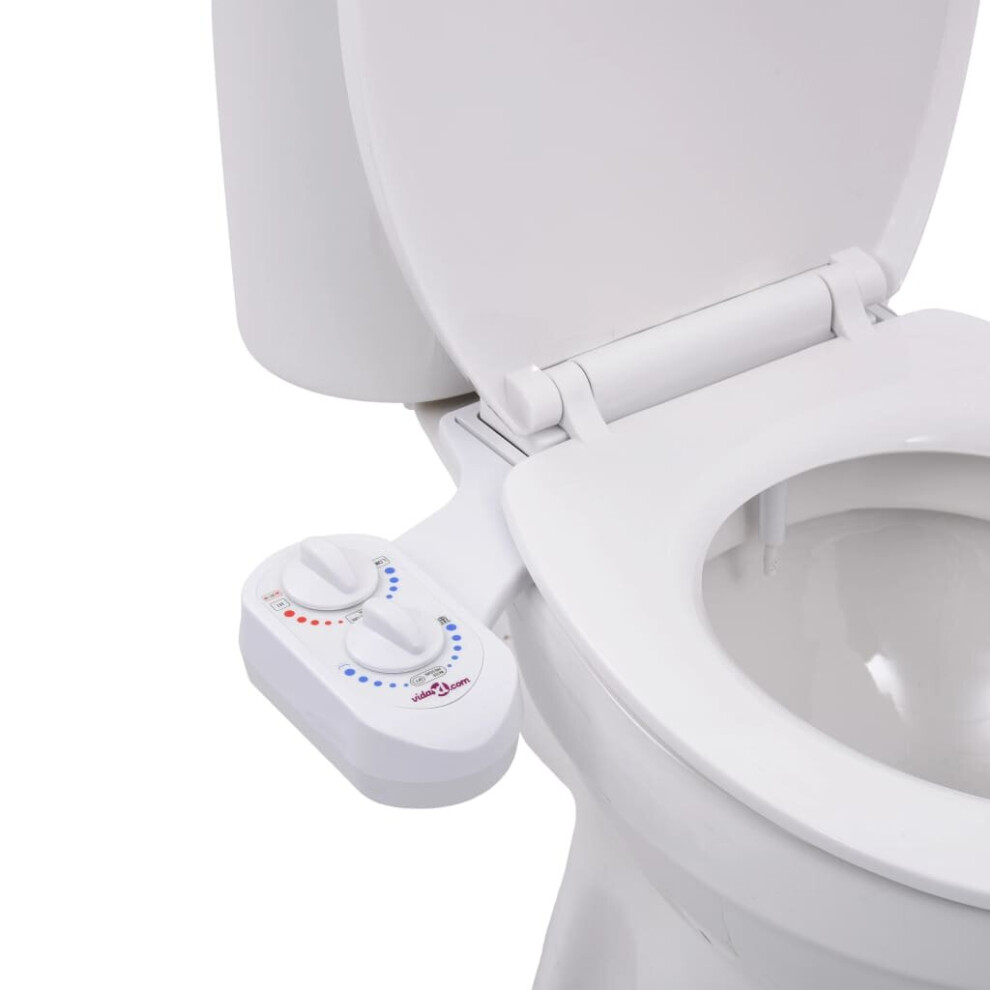 vidaXL Bidet Toilet Seat Attachment Hot Cold Water Single Nozzle Accessories