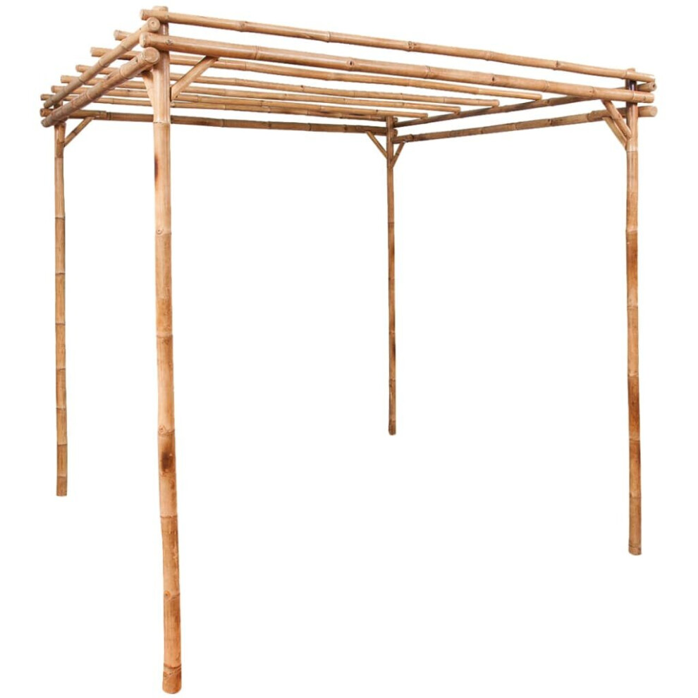 vidaXL Pergola Bamboo Outdoor Garden Lean-to Pergola Planters Entranceway