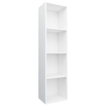 vidaXL bogreol, hvid, 36x30x143 cm, træbaseret materiale