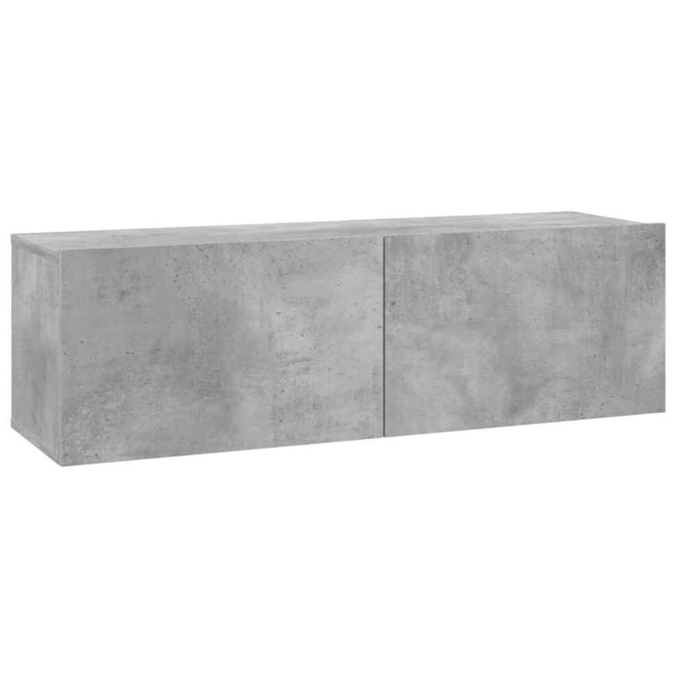 vidaXL TV Cabinet Concrete Grey Engineered Wood TV Stand Stereo Hifi Cabinet