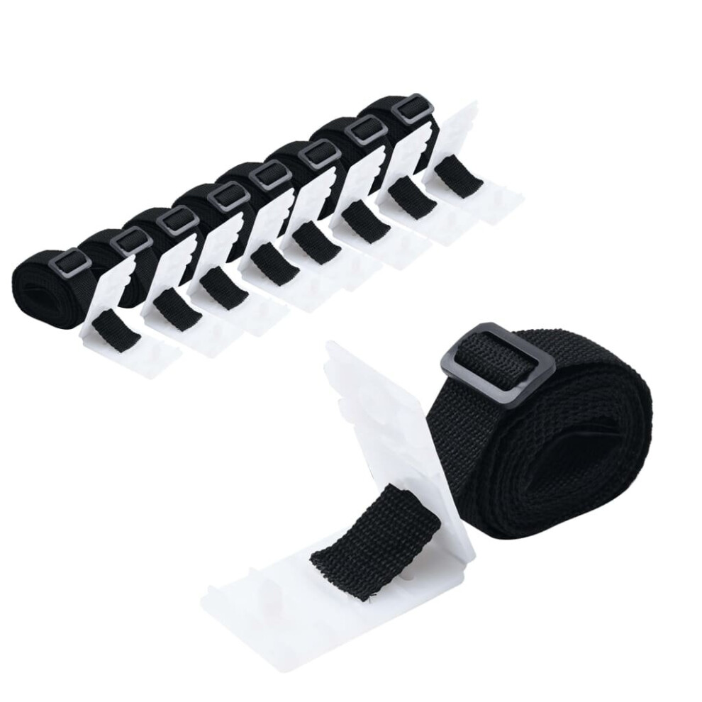 vidaXL 8x Universal Pool Cover Roller Attachments Pond Covering Strapping Kit