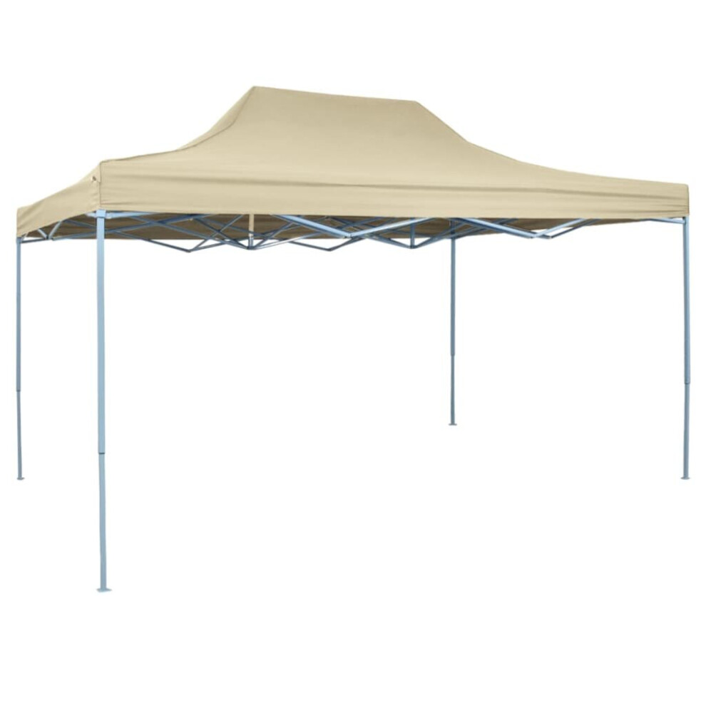 vidaXL Foldable Tent Pop-Up 3x4.5m Cream White Outdoor Garden Gazebo Canopy