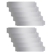 vidaXL græskant, 10 stk. galvaniseret stål, 100x20 cm