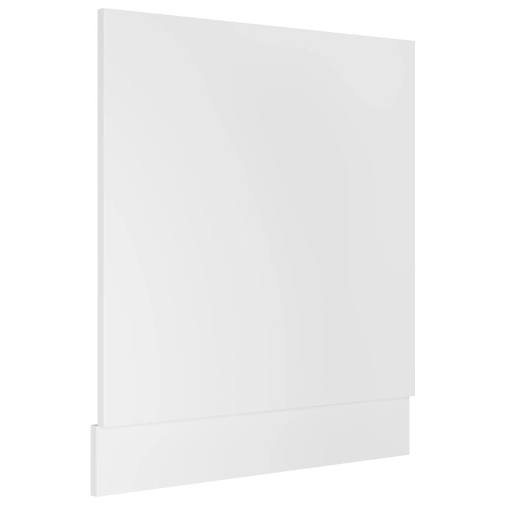 vidaXL Front Dishwasher Panel White Engineered Wood Cabinet Part Protector