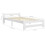 VidaXL vidaXL Solid Wood Pine Bed Frame White 90x200 cm Wooden Bedstead Bed Base 2
