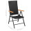 VidaXL vidaXL 2x Stackable Garden Chairs Poly Rattan Black Outdoor Terrace Folding 4