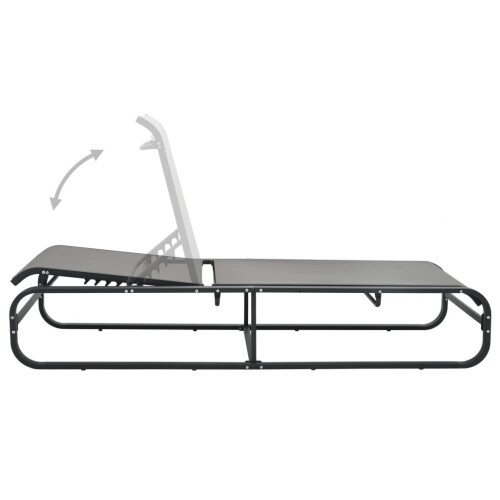 VidaXL vidaXL Sonnenliege Aluminium und Textilene 2