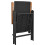 VidaXL vidaXL 2x Stackable Garden Chairs Poly Rattan Black Outdoor Terrace Folding 5