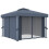 VidaXL vidaXL Pavillon mit Vorhang 3x3 m Anthrazit Aluminium 2