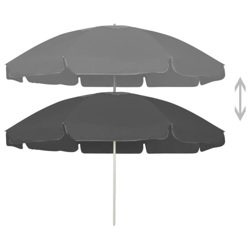 VidaXL vidaXL Strandschirm Anthrazit 240 cm 1