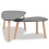 VidaXL vidaXL Solid Pinewood Coffee Table Set 2 Piece Black Home Office Side End 3