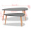 VidaXL vidaXL Solid Pinewood Coffee Table Set 2 Piece Black Home Office Side End 4
