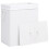 VidaXL vidaXL Bamboo Laundry Basket White 100L Washing Clothes Hamper Storage Bin 11