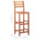 VidaXL vidaXL 4x Solid Acacia Wood Bar Chairs with Backrest Garden Counter Stool 8